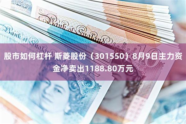 股市如何杠杆 斯菱股份（301550）8月9日主力资金净卖出1188.80万元